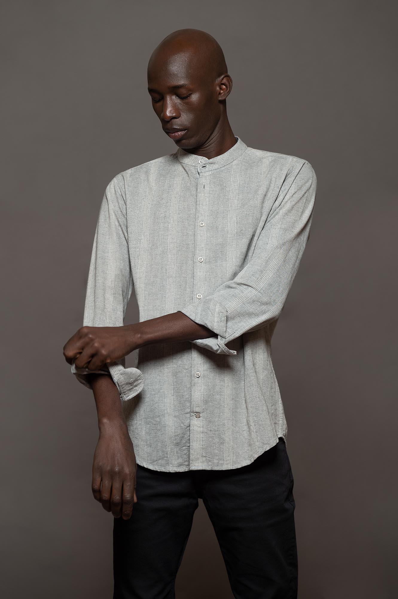 6854MAOMLGM - CAMISA LATTE  MAO SKSP GRIS MEDIO
